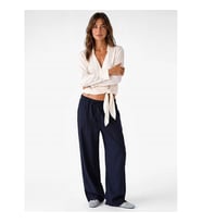 Koton Loose Fit Lacivert Kadın Pantolon 7WAK40043PW