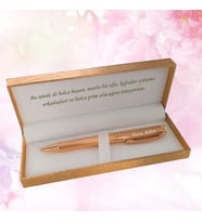 Kişiye Özel Kutulu Metal Tükenmez Kalem Seti (Rose)