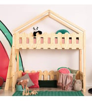 Markaawm Oyun Alanlı Montessori Ranza Yatak Ahşap Çocuk Ranza (Karışık)