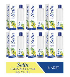 Selin Limon Kolonya Pet 400ML 6'lı Set 2400 ml