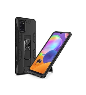 Samsung Galaxy A31 Uyumlu Kılıf Zore Volve Kapak (Siyah)