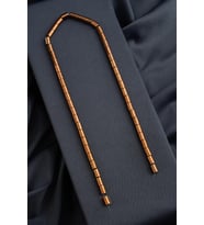 Hematit Doğal Taş Parlak Kahverengi Silindir Kesim 6x8mm Dizi [AA]