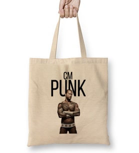 Cm Punk Cm Punk Cm Punk Bez Çanta Uzun Saplı