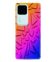 Vivo V30 Kılıf Silikon Desen Özel Seri Üçgenler 1635