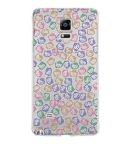 Samsung Galaxy Note 4 Kapak Hello Kitty Tasarımlı Şeffaf Silikon Kılıf