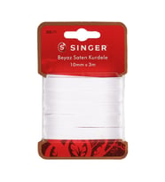 Singer Beyaz Saten Kurdele (10mm x 3m) 300-71