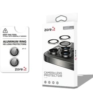 Apple iPhone 17 İçin Zore CL-12 Premium Safir Parmak İzi Bırakmayan Anti-Reflective Kamera Lens Koruyucu (Gümüş)
