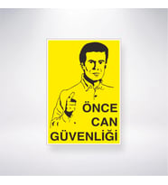 Önce Can Güvenliği 21x28 Arkası Yapışkanlı Levha