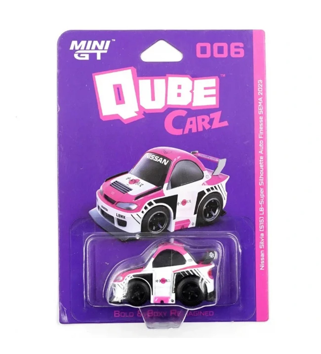 MINI GT QUBE Carz MINI GT SILVIA 2台セット Mini Gt 1/64 Qube Carz Serisi Nissan Silvia S15 LB-Super