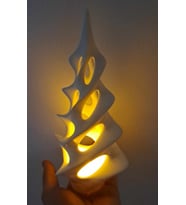 Sanatsal Heykel Formunda LEd Mumluk Beyaz 15CM
