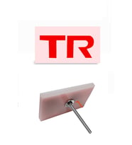 TR Panjur Arma Beyaz Zemin Kırmızı Logo Vidalı Pleksi Izgara Amblem 85x55mm