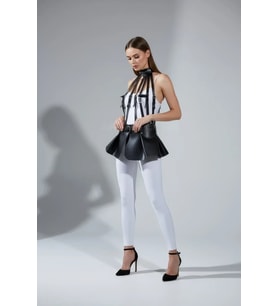 Mulvxbrf Brf02 Siyah Etek Suni Deri Etek Peplum Kemer Detaylı Etek - Brf1313 (Mulvix)