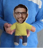 BK Gift Kişiye Özel Fotoğraflı Morty Figürlü Bebek Yastık