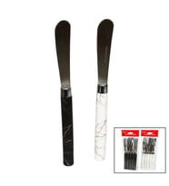 5 PARÇA UZUN KAHVALTI BIÇAK - MERMER DESEN SAPLI 16.5 cm (5343)