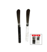 5 PARÇA  UZUN KAHVALTI BIÇAK - MERMER DESEN SAPLI 16.5 cm (5343)