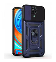 Kızaklı Tank Kılıf Xiaomi Redmi Note 9 Pro Lacivert