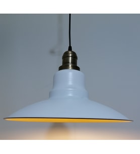 RİOLİGHT RETRO BEYAZ İÇİ GOLD TEKLİ MEAL SARKIT ÇAP: 37CM (Siyah)