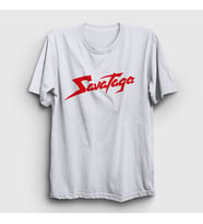 Presmono Unisex Beyaz Logo Metal Savatage T-Shirt 549663tt (Beyaz)