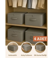 Modern Çok Amaçlı Mega Boy Hurç Ve Organizer Seti (Füme-Gri)