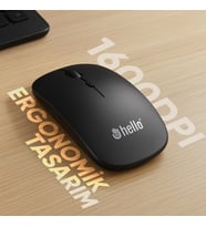Hello HL-19092 Kablosuz Mouse - 1600 DPI 2.4GHz Ergonomik Siyah