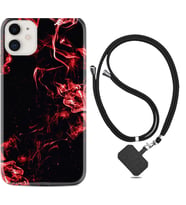 Apple iPhone 11 12 13 Mini Kılıf Boyun Askılı Silikon Red Smoke 1745