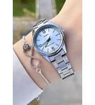 Casio CSISTE103 Kadranı Mavi Kordonu Gümüş Renk Hediye Paketli Kadın Kol Saati