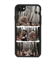 iPhone 8 Uyumlu 3lü Kolaj Fotoğraf Tasarımlı Glossy Telefon Kılıfı