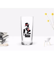 BK Home Renkli Baskılı Godfather Baba Tasarımlı Rakı Bardağı-18 (Beyaz)