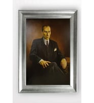 Gümüş Çerçeveli Atatürk Tablo cv722