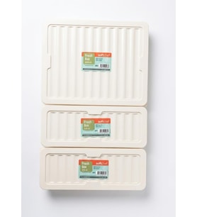 Softchef Fresh Box 3'lü Saklama Kabı Seti (2 Adet 1170 ml + 1 Adet 2400 ml) - Şeffaf Kapaklı Buzdolabı ve Dondurucu Uyumlu Düzenleyici Organizer