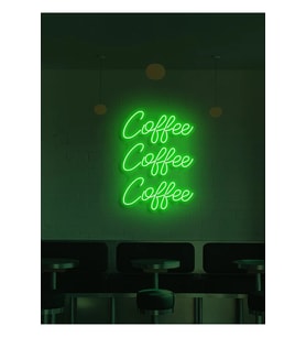 Coffee Coffee Coffee Yazılı Neon Tabela