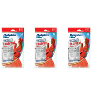 Dolphin Lateks Bulaşık Temizlik Eldiveni - Kırmızı - Orta Boy ( Medium ) - 8-8,5 - 3 Paket