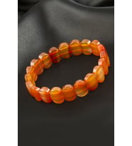 Oval Kesim Orjinal Akik Doğaltaşlı Bileklik