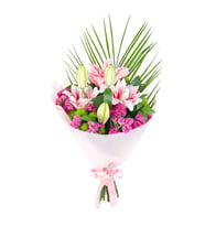 BUKET KAĞIDINDA VİP LİLYUM BUKETİ