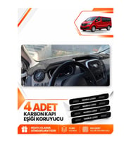RENAULT TRAFIC KAPAKLI (2015-2022) Uyumlu Ön Torpido Koruma Kılıfı Halısı - Siyah