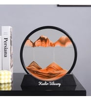 Çılgıntrend Kişiye Özel 3D Cam Hareketli Turuncu Renk Kum Sanatı