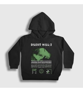Presmono Unisex Çocuk Siyah Angela Orosco Silent Hill 2 Kapüşonlu Sweatshirt 541390tt