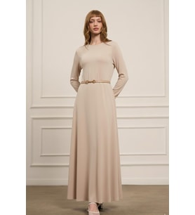 FTZ Women Kadın Elbise Beige 31073