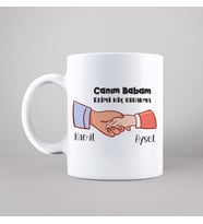 Canım Babam ( Elimi Hiç Bırakma ) Tasarımlı Kupa Kişiye Özel