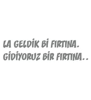 Geldik bi fırtına gidiyoruz bir fırtına sticker 17x17 Cm Gri