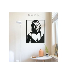 NUMA CONCEPT-MARILYN MONROE MDF TABLO 39x27 cm (Siyah)