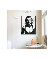 NUMA CONCEPT-MARILYN MONROE MDF TABLO 39x27 cm (Siyah)