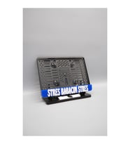 Stres Babacım Stres 3D Kabartmalı Mavi Pleksi Motor Plakalığ
