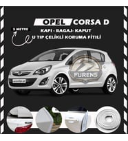 Opel Corsa D Oto Araç Kapı Koruma Fitili 5metre Parlak Beyaz Renk