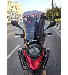 MOTOCAM Suzuki V-Strom DL 250 Ön Cam 2017-2020 Model 51cm Siyah Renkli 4mm