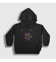 Presmono Unisex Çocuk Siyah Universe Depeche Mode Kapüşonlu Sweatshirt 141300tt