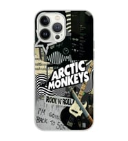 Iphone 15 Pro Uyumlu Arctic Monkeys Kolaj Desenli Şeffaf Telefon Kılıfı