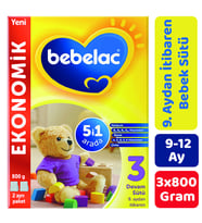 Bebelac 3 Devam Sütü 800 gr 3'lü Paket