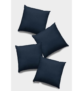 Lacivert Sade 4'lü Set Çift Taraflı Kırlent Kılıfı 4KRL022