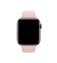 Fuchsia Watch ile Uyumlu Spor Kordon 38 - 40 mm S/M Ölçülerinde Yumuşak Silikon Rahat Kordon (Kum Pembe)
